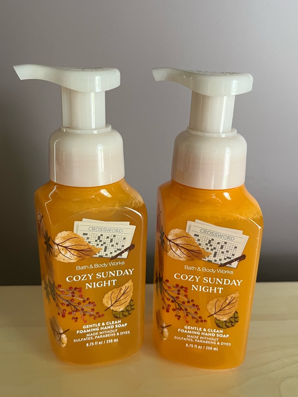 Two Bath & Body Works Cozy Sunday Night Foaming Hand Soaps